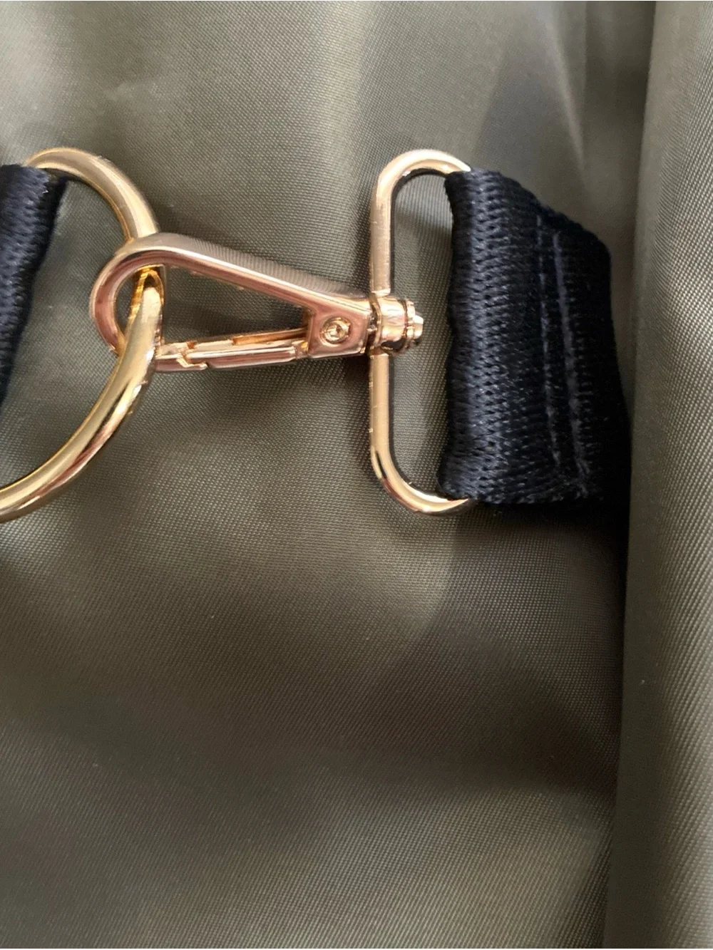 Jean Paul Gaultier Olive Green Duffel/ Yoga Backpack Bag w/Gold Hardware 17x15”